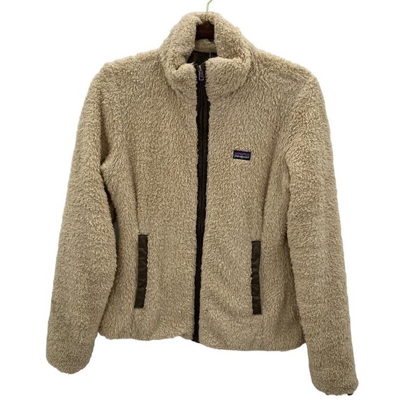 Patagonia Fleece Tan Jacket Women's Size M - Picture 1 of 6